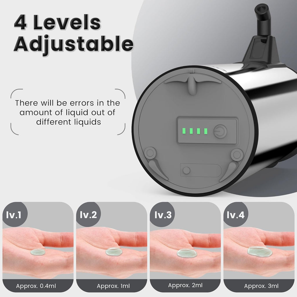 Automatic Soap Dispenser Touchless 11.8oz 4-Level Adjustment Auto Hand Soap Dispenser Stainless