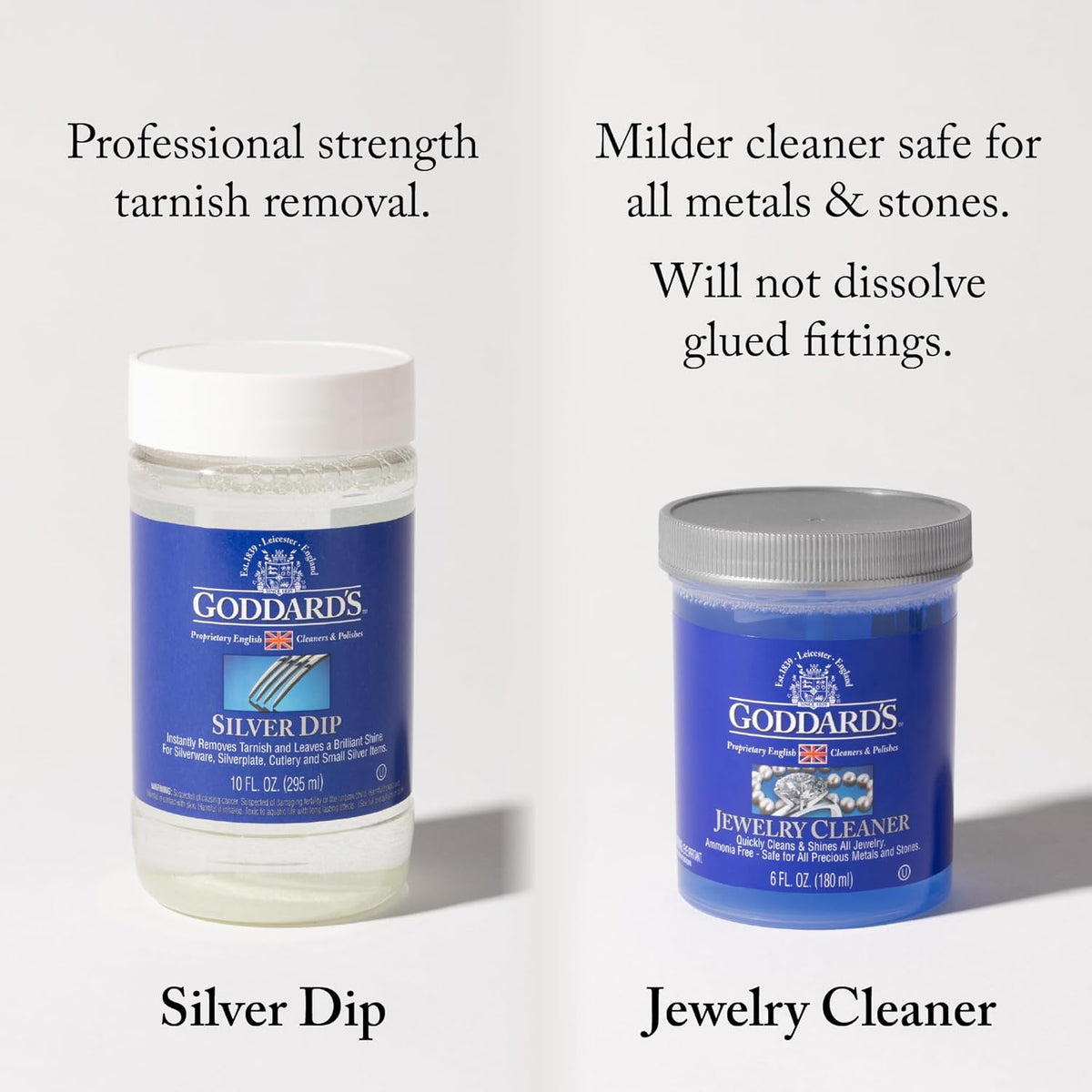 Goddard’s Silver Cleaner Dip – Silver Jewelry Cleaner Solution for Hard-to-Reach Silverplate