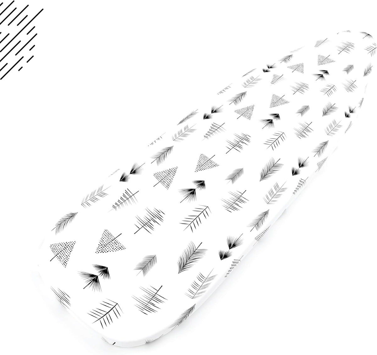 Encasa XO Ironing Board Cover and Pad 42"x14" - Thick 3mm Felt Padding, Drawstring Tightening &