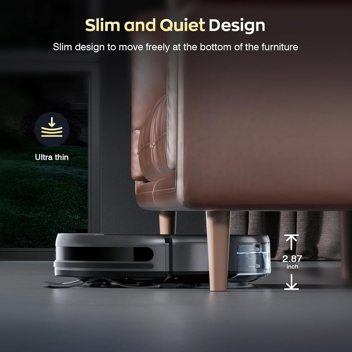 Robot Vacuum and Mop Combo, 2 in 1 Robotic Vacuums Cleaner with WiFi/App, Robot Vacuum with Water