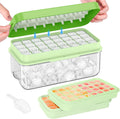 PHINOX Ice Cube Tray With Lid and Bin, Ice Trays for Freezer, Flexible Ice Cube Trays, Making 64