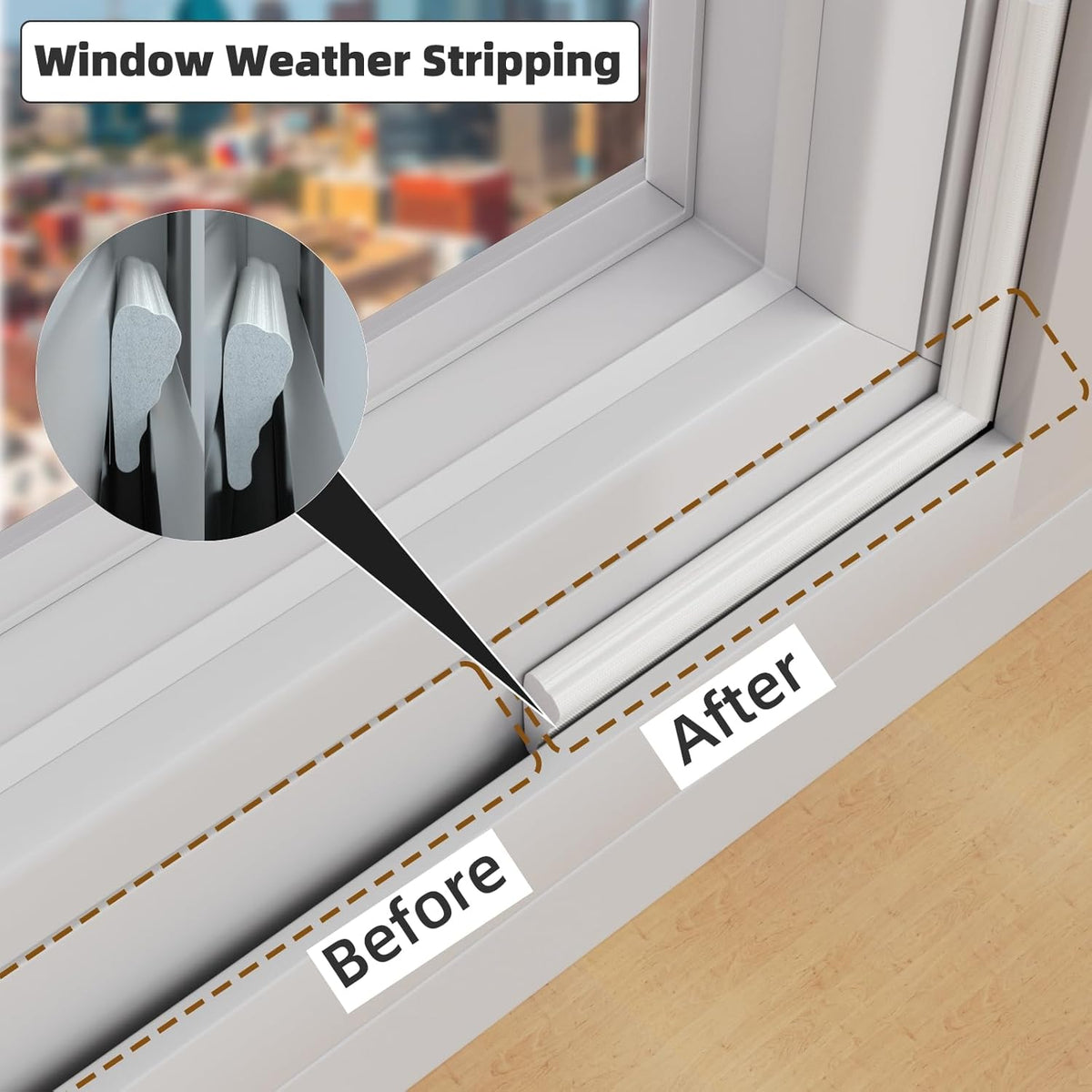 3 Pack*16.4 Ft Weather Stripping Seal Strip for Doors,Soundproofing Window Insulation Draft Stopper