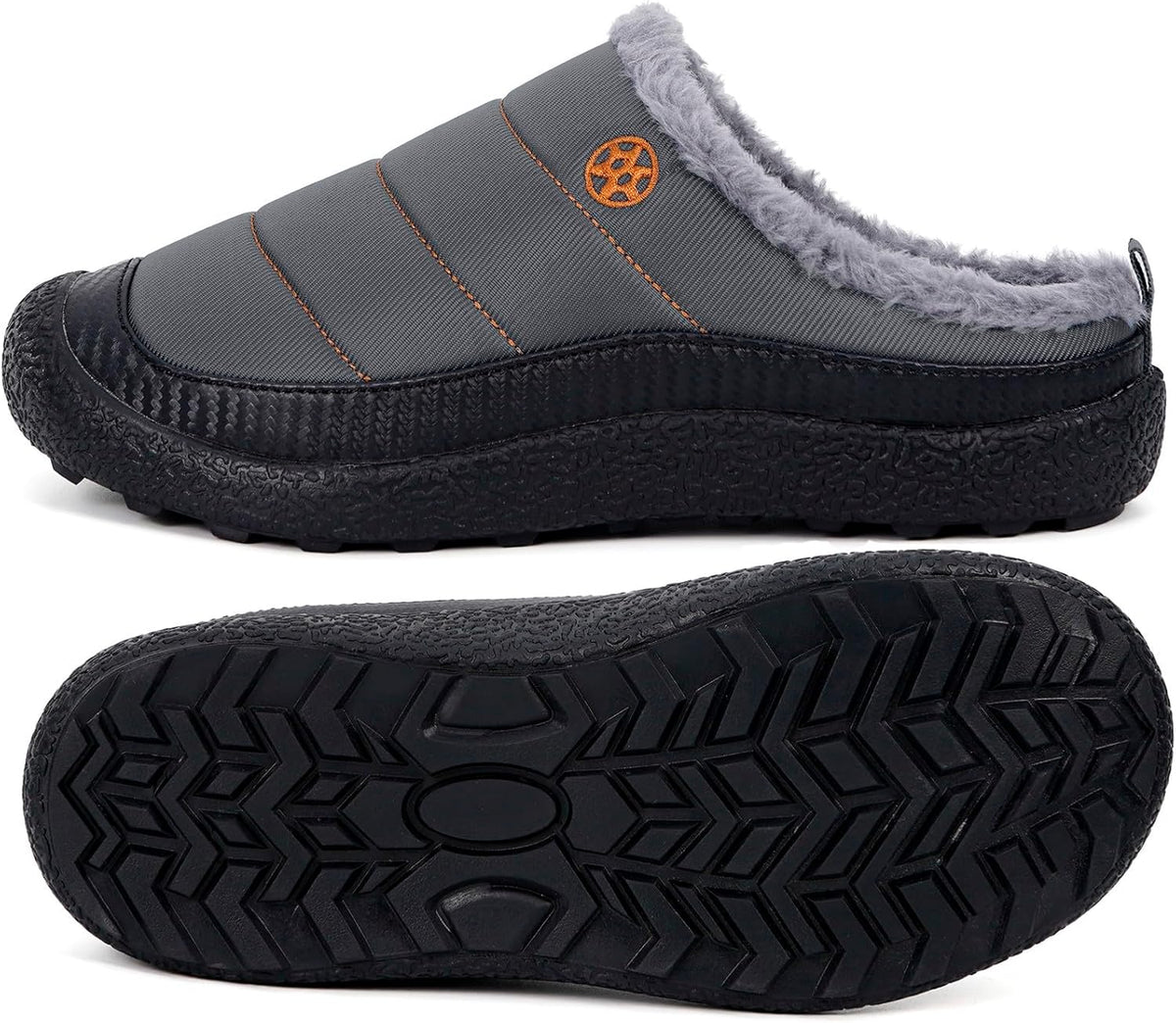 Womens Mens House Slippers Slip on Snow Winter Warm Fully Fur Lined Slippers Indoor Outdoor Shoes