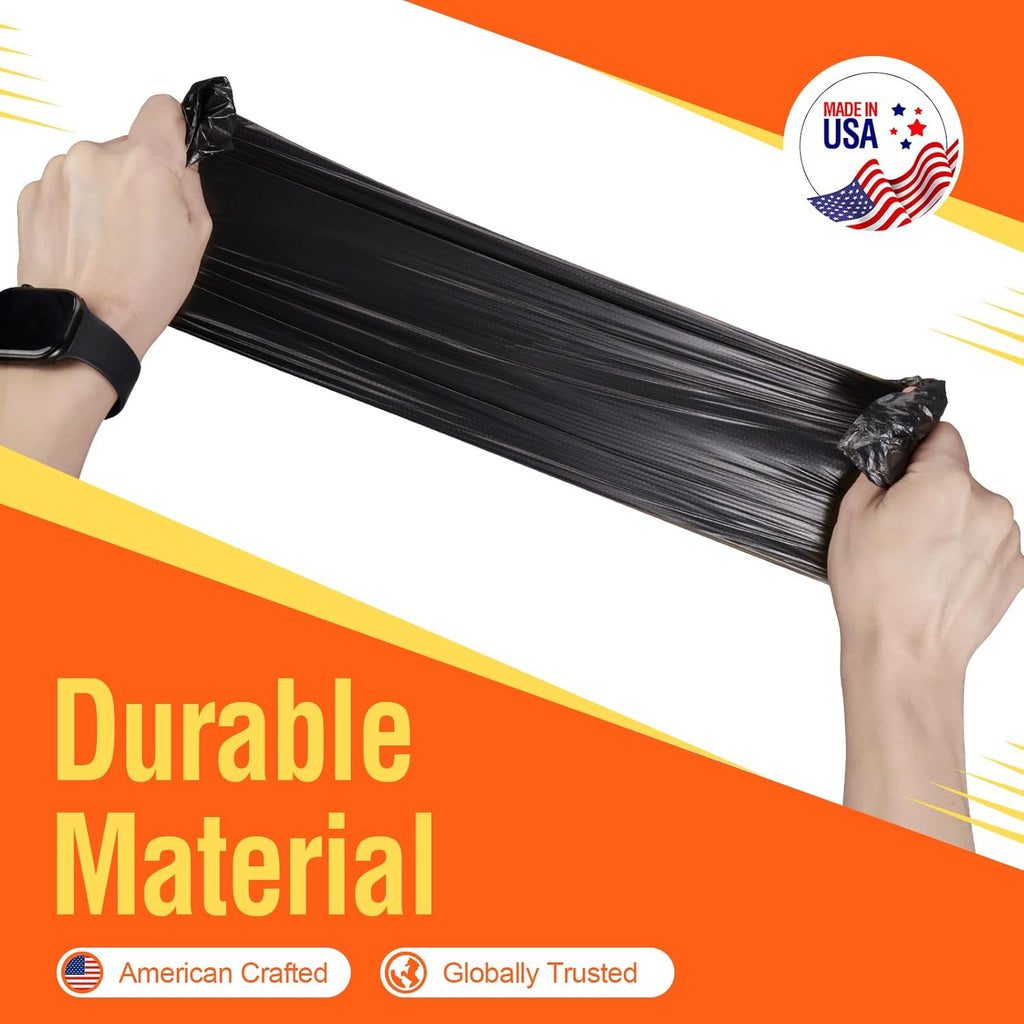 Delxo 55-60 Gallon Black Trash Bags, 100 Count – 0.9 Mil Medium Duty Garbage Bags, Thick, Durable &