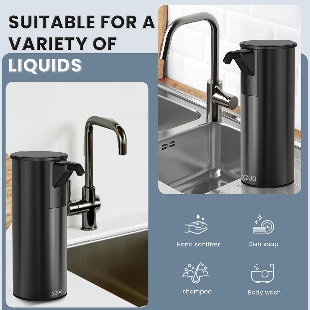 Automatic Soap Dispenser Touchless 11.8oz/350ml Four-Level Adjustable Dispenser Volume，Stainless