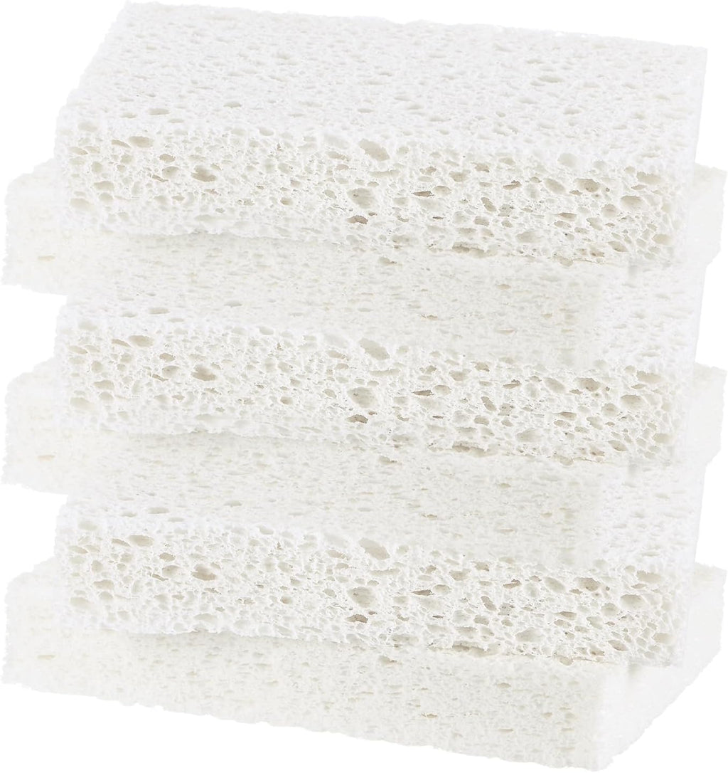 6-Pack Kitchen Sponges, Condense Eco Cellulose Non-Scratch Scrub Heavy Sponge for