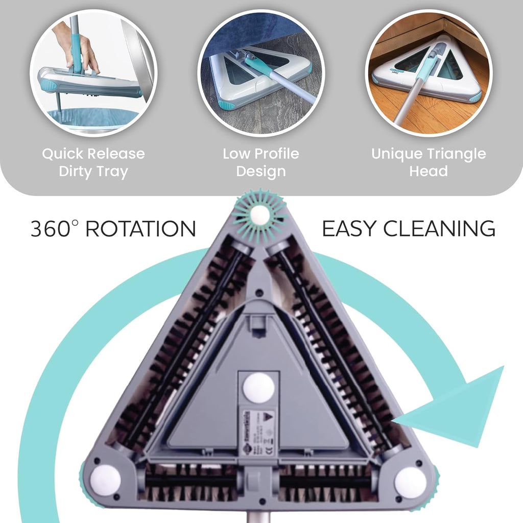 Zippi Sweeper Standard - 2025 New and Improved Lightweight Sweeper, Perfect for Short Carpet