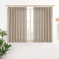 YoungsTex Short Linen Curtains 40 Inch Length for Cafe Window, Small Drapes Light Filtering with