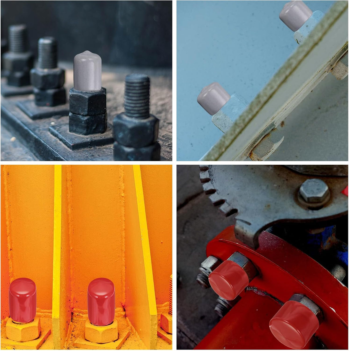uxcell 20pcs Rubber End Caps 35mm ID Vinyl PVC Round Tube Bolt Cap Cover Screw Thread Protectors