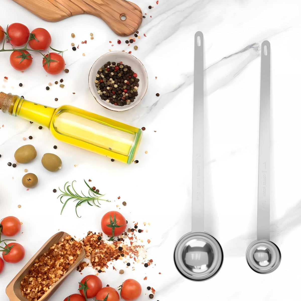 1PCS 2 Tablespoon Coffee Scoop, 9.5" Long Handle Measuring Spoon, Two tbsp (30 ml) Stainless Steel
