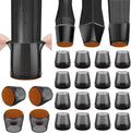 BALEINE 16 Pack Silicone Chair Leg Floor Protectors, Stool Leg Protectors Cap, Non-Slip Chair Leg