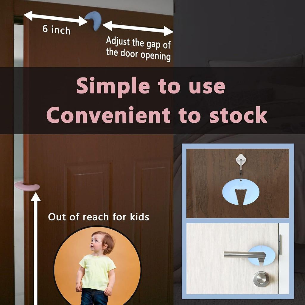 Silicone Door Pinch Guard and Door Slam Stopper, Durable Finger Pinch Guard, Prevents Pinch