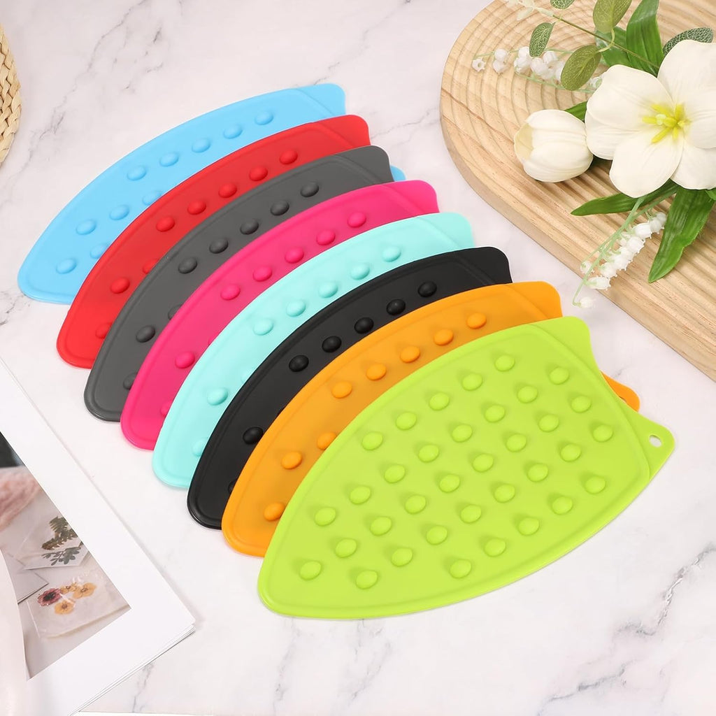 PATIKIL Silicone Iron Rest Pad, 2 Pcs Multipurpose Hot Heat Resistant Iron Rest Plate Protective