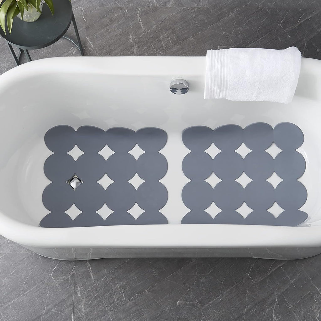 Square Shower Mat Nonslip - Rubber Bathtub Mat with Suction Cups for Inside Shower Bathroom Floor