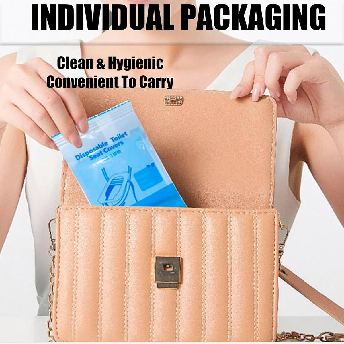 80 Pack Toilet Seat Covers Disposable 16x24 Inch XL Portable Toilet Liners Travel Seat Cover for