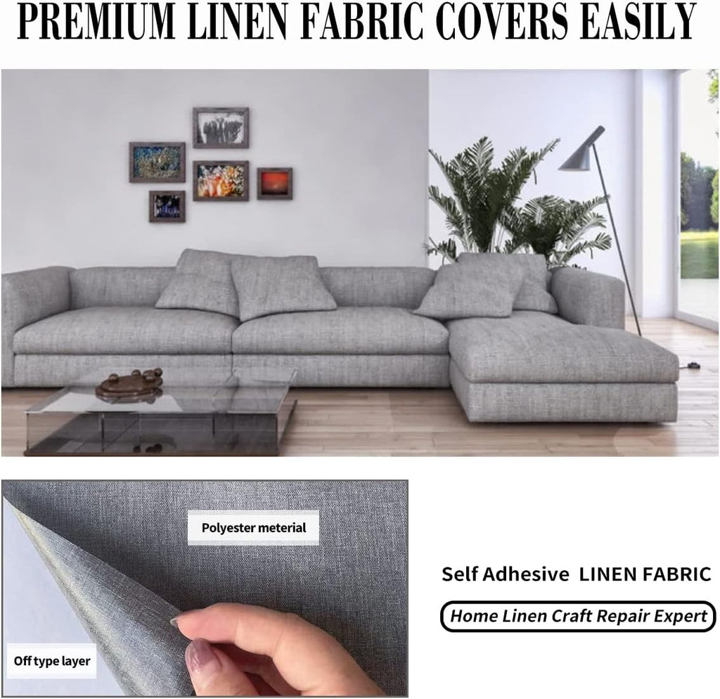 Fabric Repair Patches, 17X79 Inch Linen Repair Tape Self-Adhesive Fabric Patches Durable, DIY Large