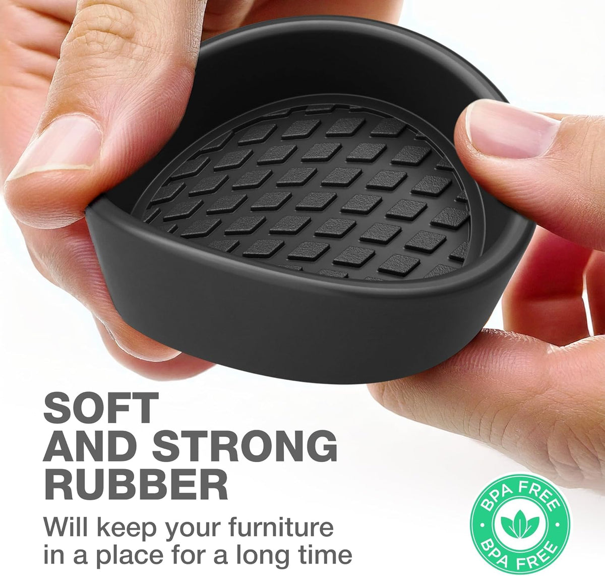Furniture Cups X-PROTECTOR – 2" Caster Cups 8 PCS – Round Furniture Coasters – Ideal Bed Stoppers
