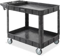 Dryser Utility Cart with Wheels, 46" x 25" Heavy Duty 550 lb. Capacity with Shelves - 2 Tier
