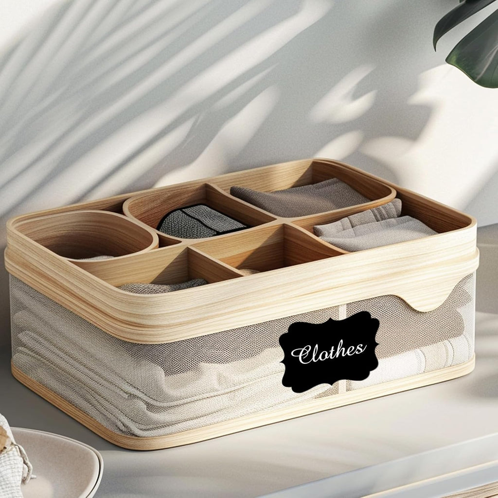 Black Labels Stickers, 250 PCS 3" x 2" Fancy Shape Sticker for Storage Box or Food Jars Holiday