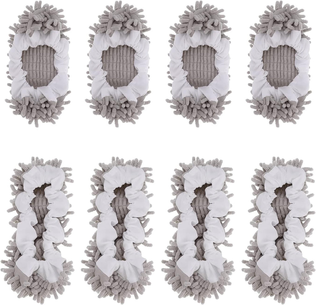 8 Pcs Mop Slippers Socks Floor Cleaning,Microfiber Shoe Covers dust Washable Reusable for Woman Man