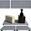 Set of 3 Diatomite Hand Soap Holder, Water Absorbing Stone Tray for Kitchen Countertop, Fast-Drying
