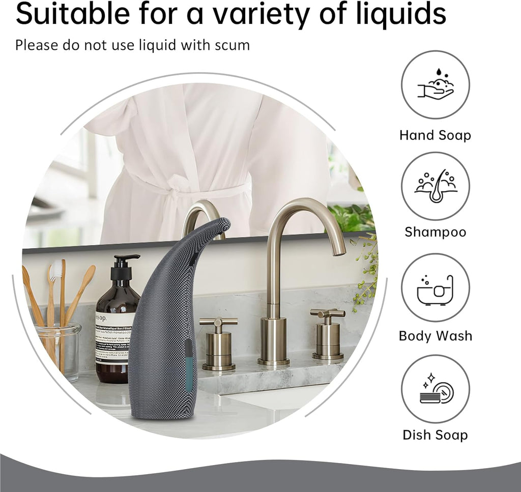 Automatic Liquid Soap Dispenser,300ML Touchless 4 Gear Adjustable, Countertop Electric Battery