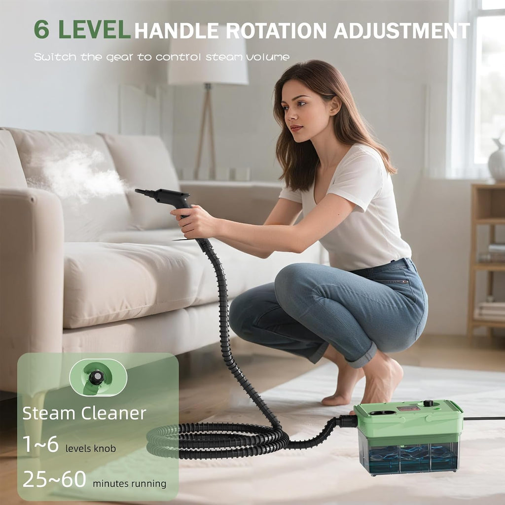 Handheld Steam Cleaner 2500W,10s Fast Heat-Up & 50.73OZ Large Tank,Pressurized Portable Steamer