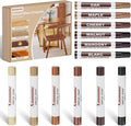 Wood Filler Sticks, 12 Colors Wood Wax Crayons Furniture Markers Touch Up for Repair Any Furniture