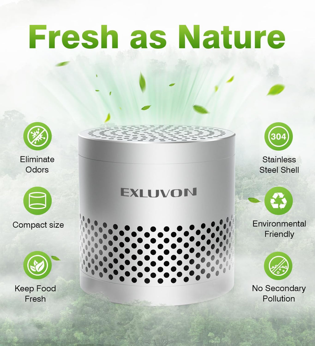 Fridge Deodorizer, Lasts for 10 Years Refrigerator Deodorizer Odor Eliminator,Travel Size Air