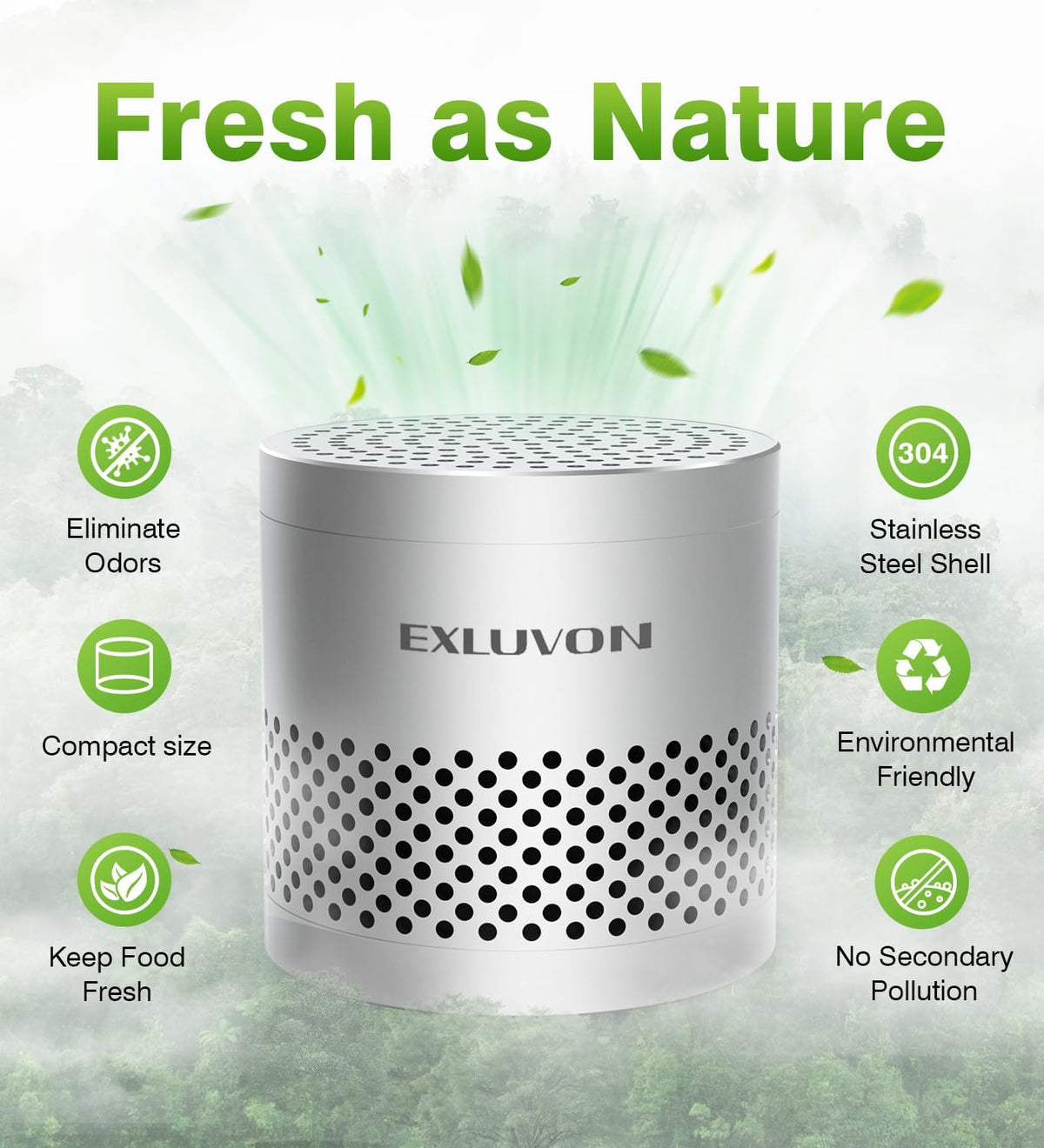Fridge Deodorizer, Lasts for 10 Years Refrigerator Deodorizer Odor Eliminator,Travel Size Air