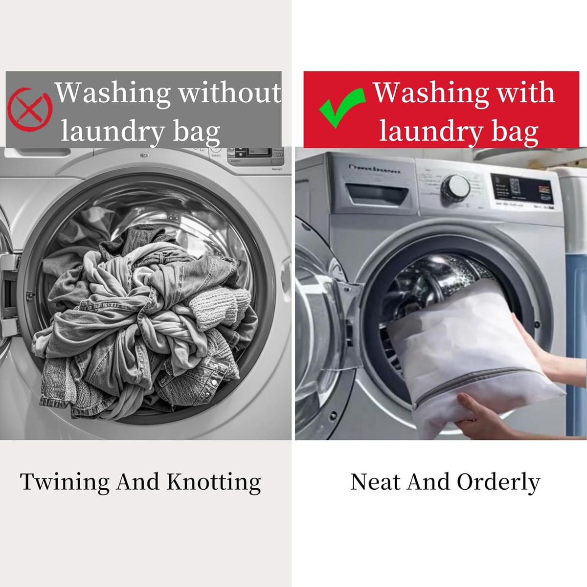 8 Pcs Lingerie Bags for Washing Delicates(2XXL 2XL 4L) Mesh Laundry Bags for Washing Machine