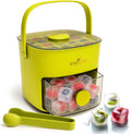 COZYTO CubeGo Ice Cube Tray with Lid and Storage Bin – One-Press Release, 48 Mini Ice Cubes