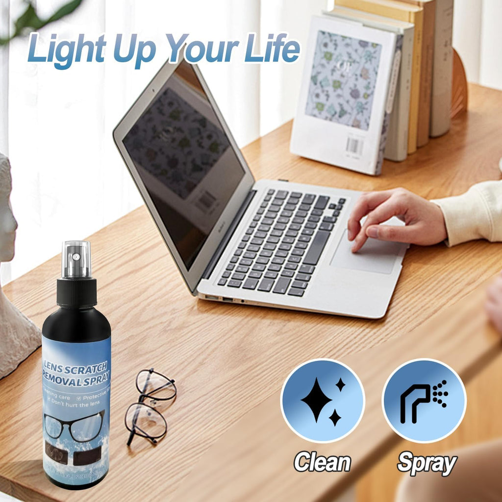 2PCs Lens Scratch Remover for Eye glasses, Lens scratch removal spray,Eyeglass Scratch