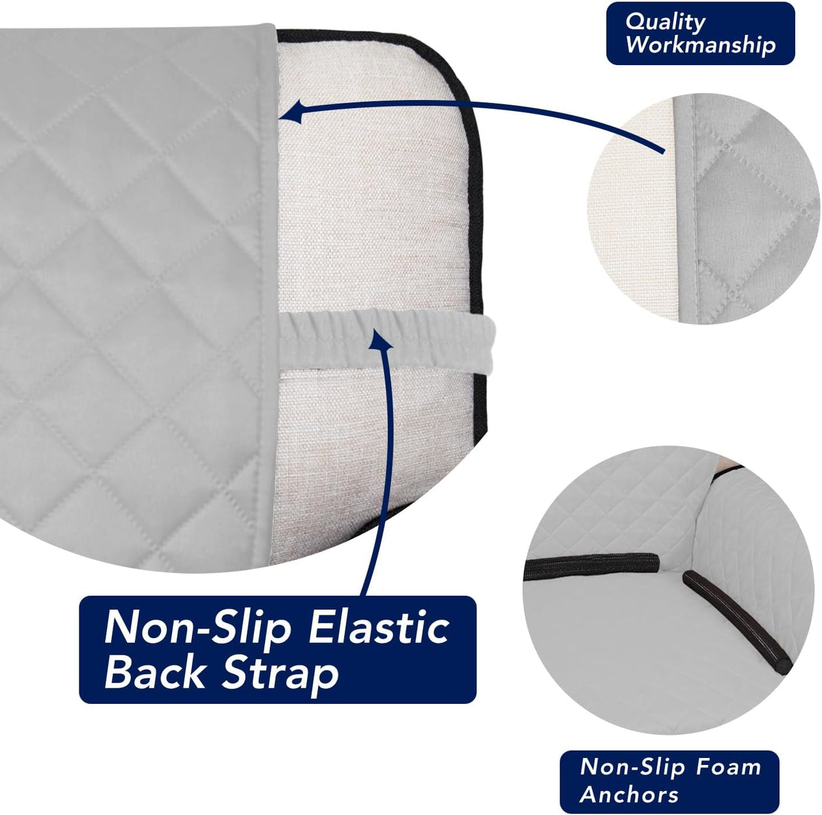 PureFit Reversible Quilted Sofa Cover, Water Resistant Furniture Protector, Washable Couch Cover
