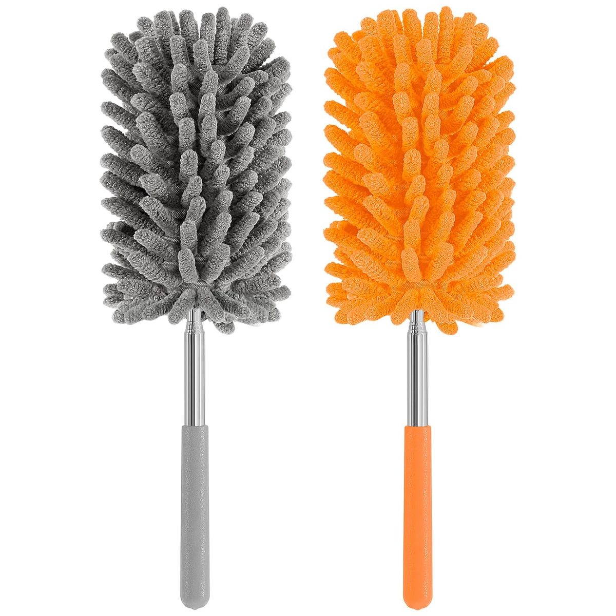Mini Duster for Cleaning, 360° Bendable Hand Dusters with Extension Pole, Washable Small Duster for
