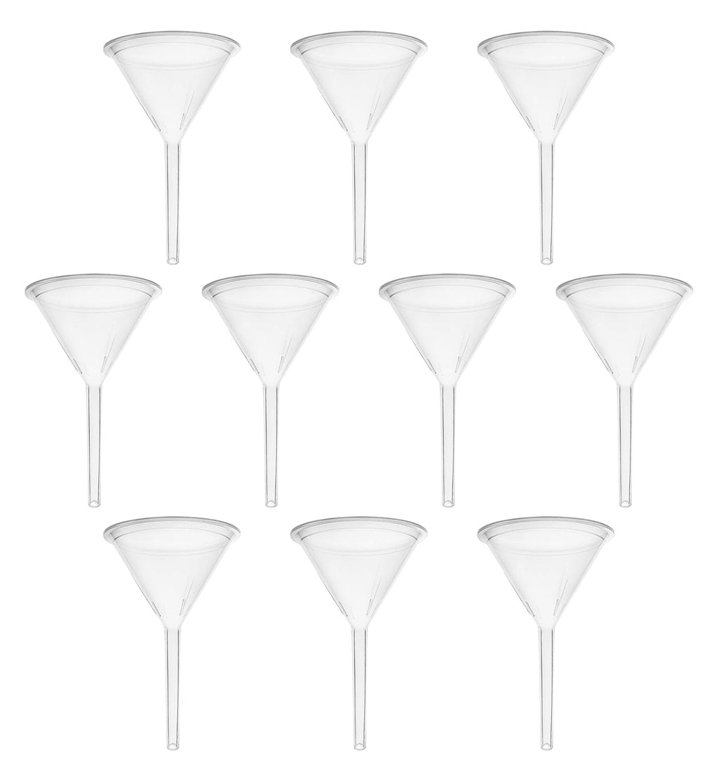 EISCO 10PK Filter Funnels, 2.6" - Polyethylene Plastic - Resistant to Acids & Alkalis - Great for