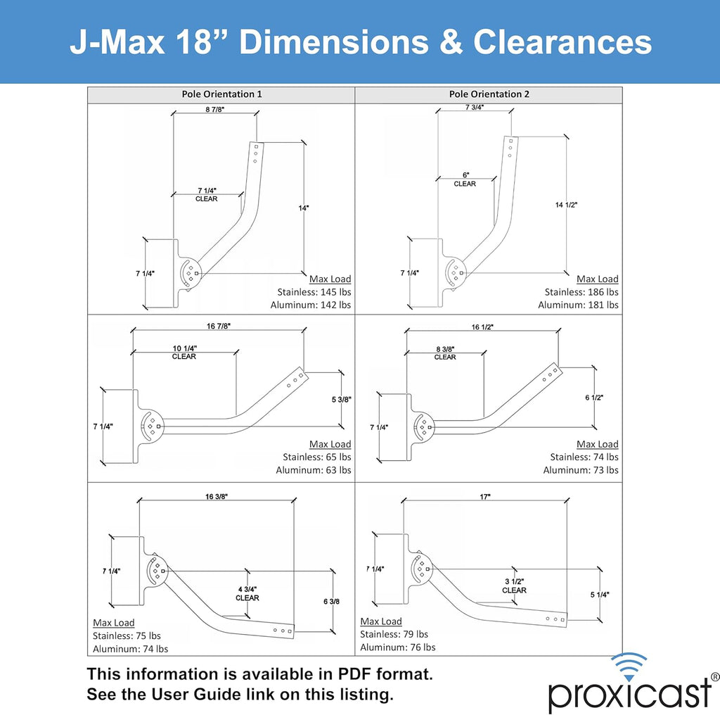 Proxicast Pro-Grade J-Max 100% Solid Rustproof Aluminum Antenna Mount - Universal Outdoor