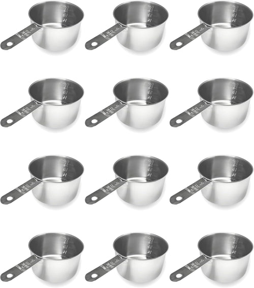 1 Cup Stainless Steel Measuring Cup | Sturdy Metal 250 ml | 240 cc | 8 oz | Single Cup for Wet and