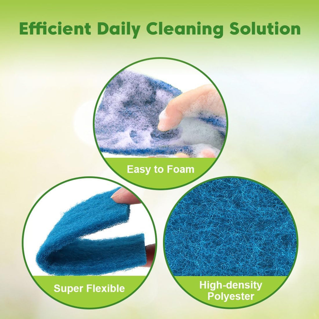 Non-Scratch Scouring Pads, 24Pcs Household Scour Pads for Kitchen, Garage and Outdoors, Reusable