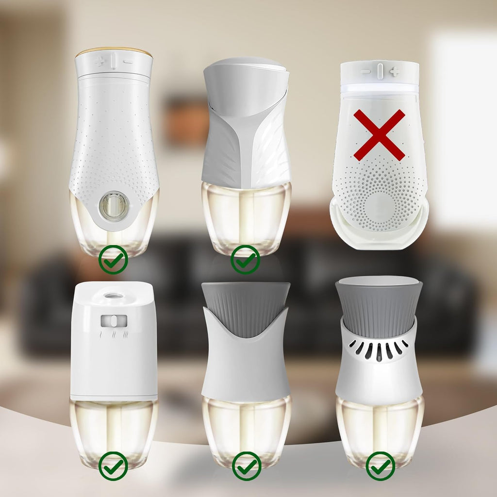 Plug-in Air Freshener Starter Kit, 1 Warmer and 9 Essential Oil Refills, Hawaiian, Jasmine, Cotton
