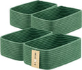 Small Storage Baskets for Organizing | Closet Organizer Bins | Shelf Toy Basket | Woven Rope