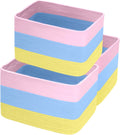 Hopegiver Woven Storage Baskets 15x11x10 Inch, 3 Pack Collapsible Cube Storage Bin for Shelves
