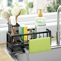 HapiRm Sponge Holder for Kitchen Sink - Self-draining Sink Caddy with Brush and Dishcloth Holders