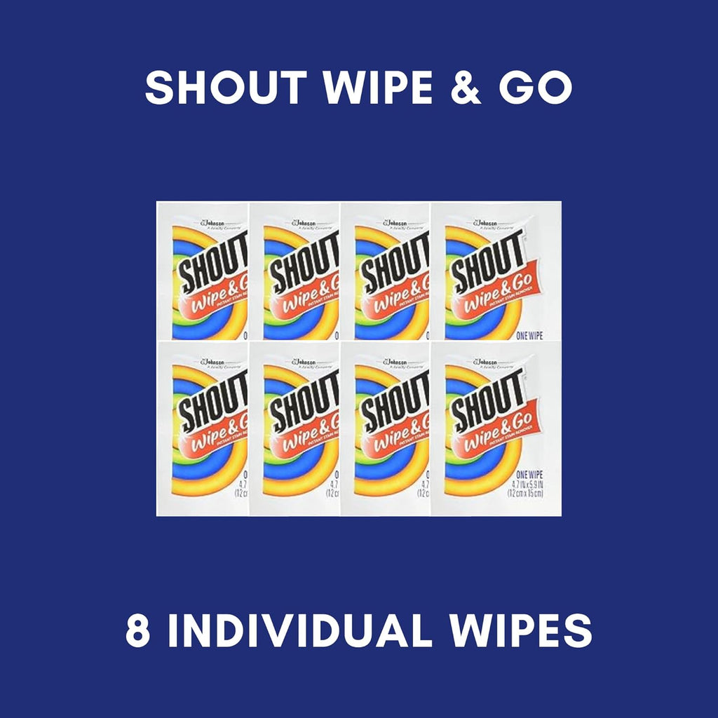 Downy Wrinkle Releaser Spray Travel Size 3 oz (Pack of 3), 8 Shout Wipes Individually Wrapped with