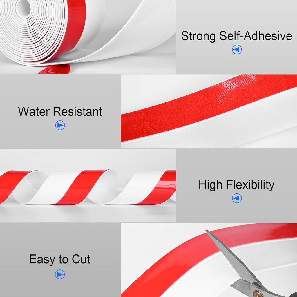 ToLanbbt Weather Stripping Silicone Door Seal Strip 2 in x 10 ft Door Draft Stopper Self Adhesive
