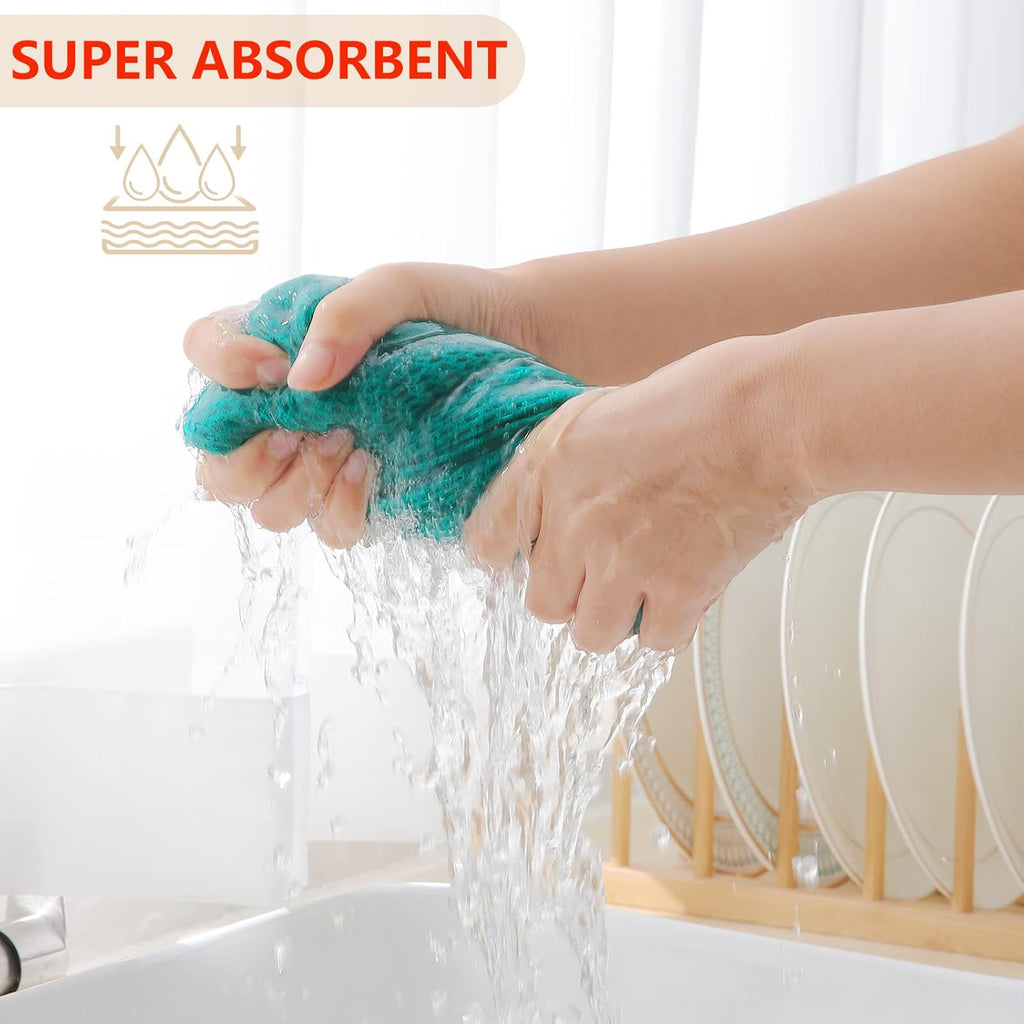 Homaxy 100% Cotton Waffle Weave Kitchen Dish Towels, Ultra Soft Absorbent Quick Drying Cleaning