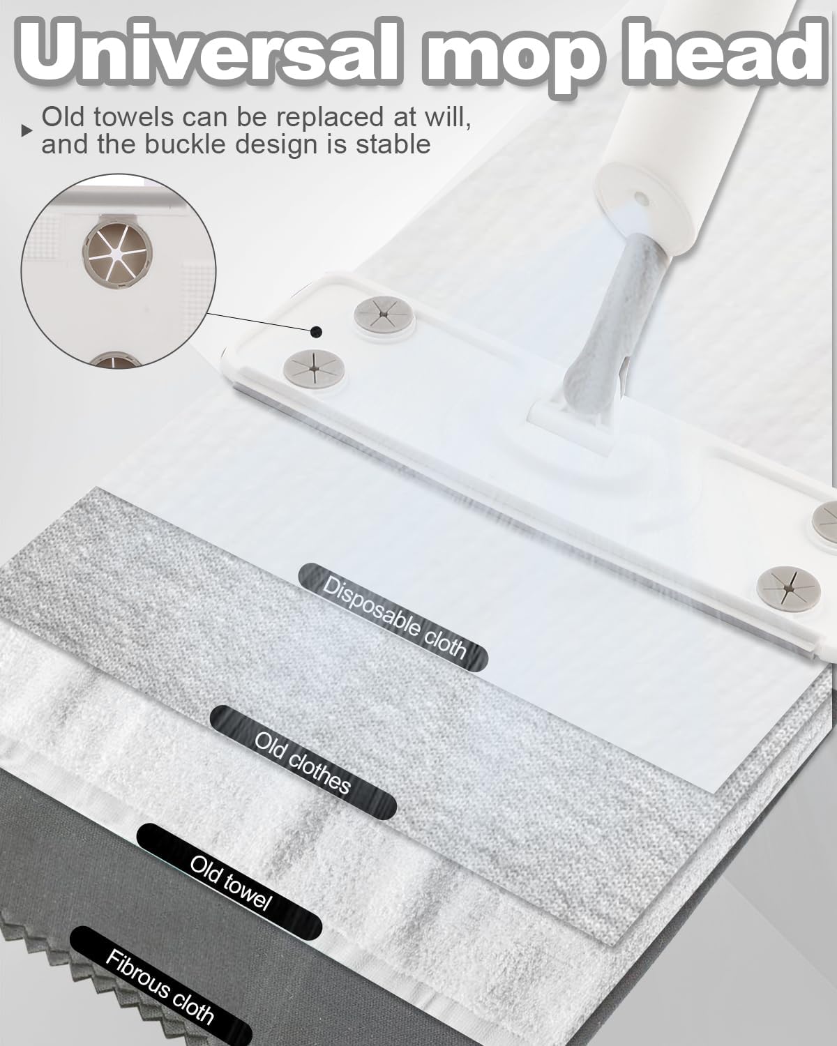 Spray Mop for Floor Cleaning Refillable Bottle with 2 Washable Reusable Microfiber Pads,Mop for