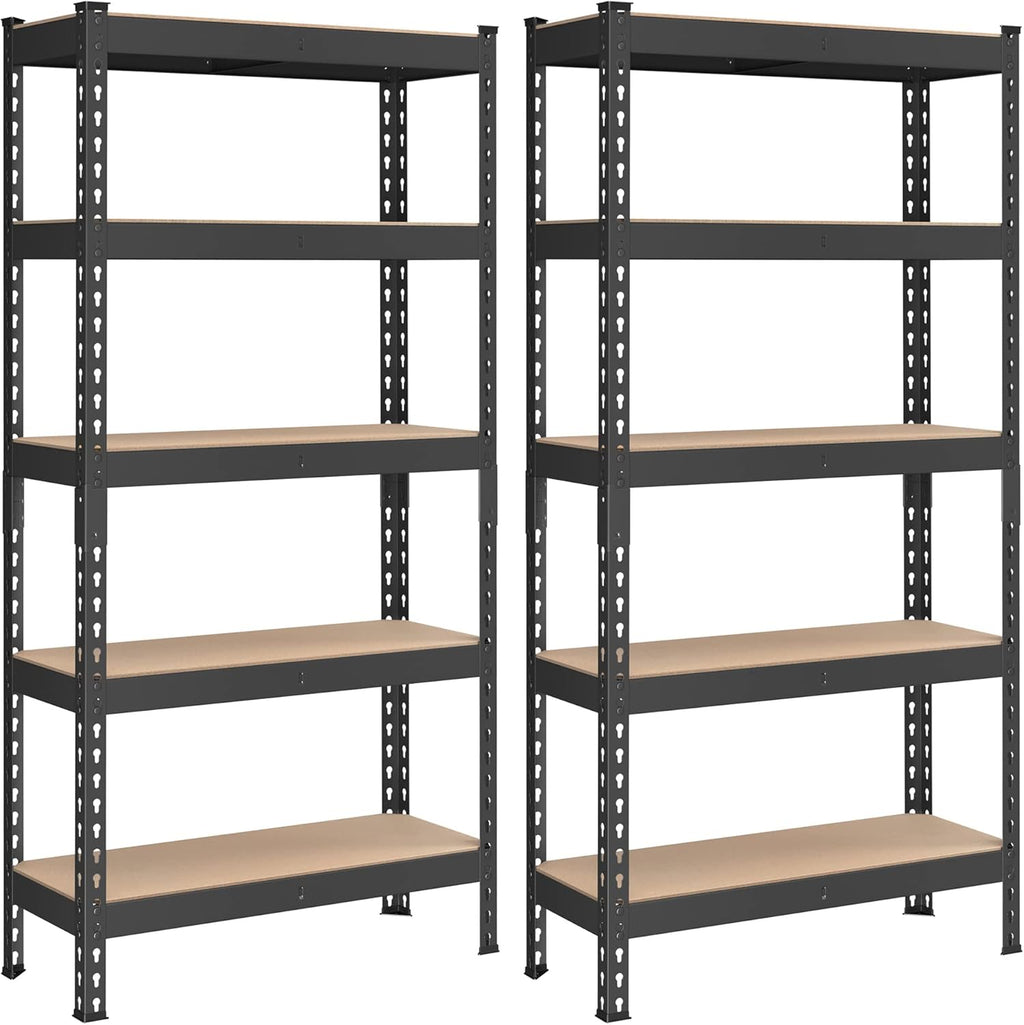 SONGMICS 5-Tier Storage Shelves, Load 2310 lb, Set of 2 Garage Storage, Boltless Assembly