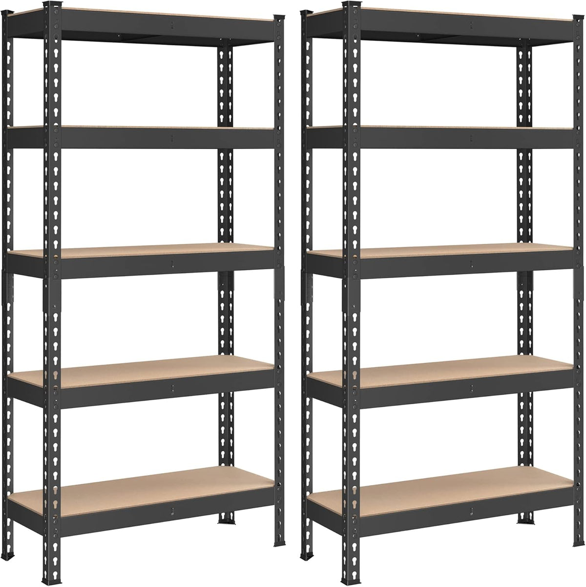 SONGMICS 5-Tier Storage Shelves, Load 2310 lb, Set of 2 Garage Storage, Boltless Assembly