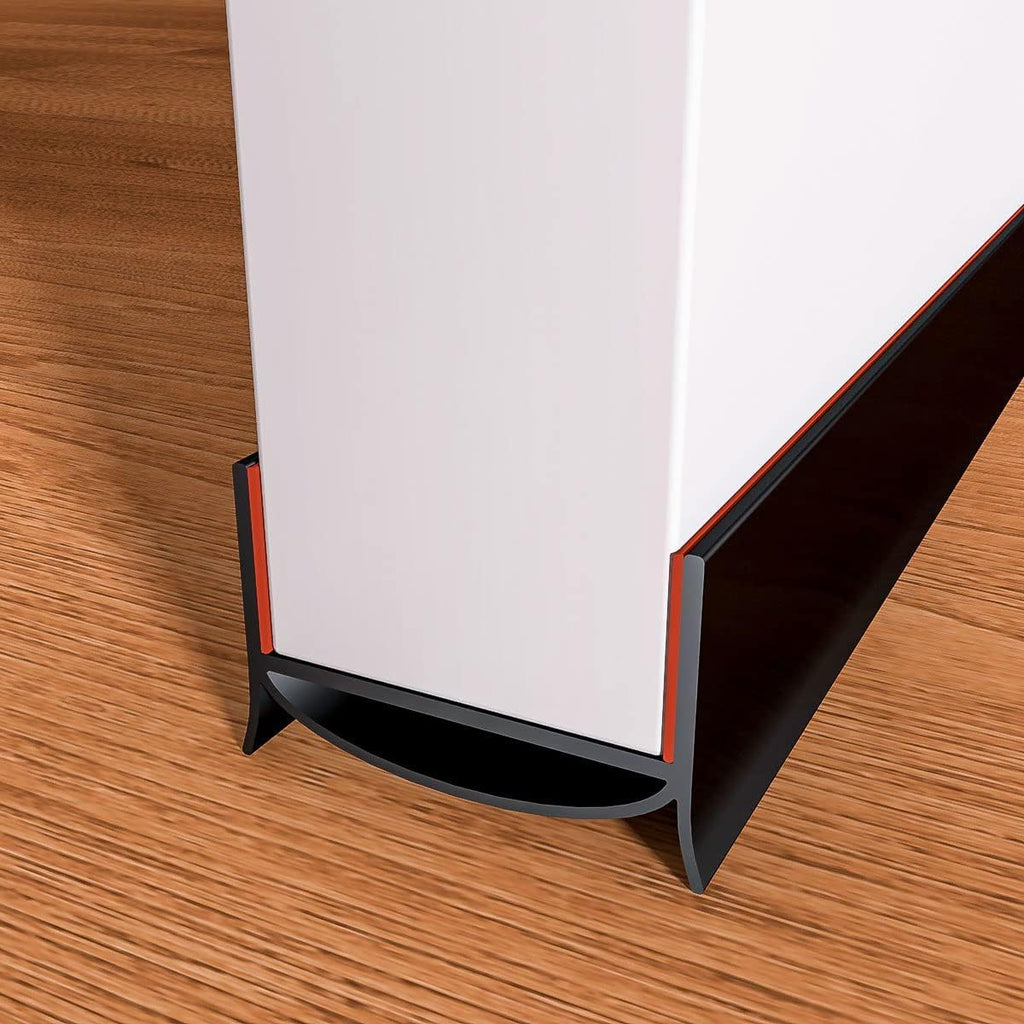 Door Draft Stopper, Strong Adhesive Door Sweep for Exterior and Interior Doors, 39” Length Cuttable